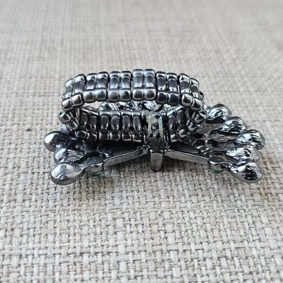 Peacock Ring Multi Color Crystals Fashion Women Jewelry Ring Size Adjustable - Picture 9 of 12